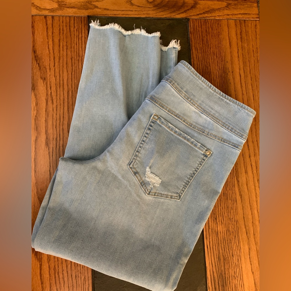 INC international concepts, blue denim, straight leg ankle pant size 12 - Picture 3 of 14